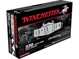 Winchester Expedition Big Game Ammunition 338 Lapua Magnum 300 Grain AccuBond Box of 20 For Sale