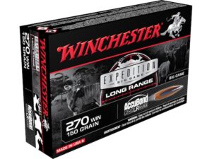 Winchester Expedition Big Game Long Range Ammunition 270 Winchester 150 Grain Nosler AccuBond LR Box of 20 For Sale