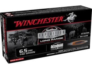 Winchester Expedition Big Game Long Range Ammunition 6.5 PRC 142 Grain Nosler AccuBond LR Box of 20 For Sale