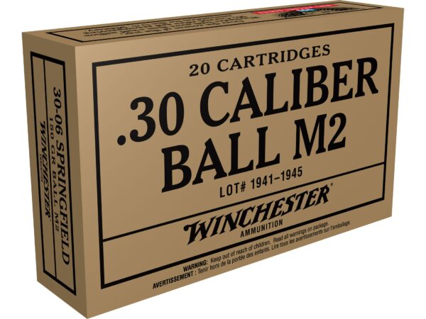 500 Rounds of Winchester Limited Edition WWII Victory Series Commemorative Ammunition 30-06 Springfield (M1 Garand) 150 Grain Full Metal Jacket Flat Base For Sale