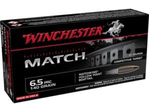 Winchester Match Ammunition 6.5 PRC 140 Grain Sierra MatchKing Hollow Point Boat Tail For Sale