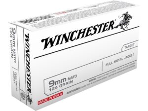 Winchester NATO Ammunition 9mm Luger 124 Grain Full Metal Jacket For Sale