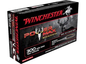 Winchester Power Max Bonded Ammunition 300 Winchester Magnum 180 Grain Protected Hollow Point Box of 20 For Sale