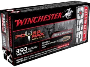 Winchester Power Max Bonded Ammunition 350 Legend 160 Grain Protected Hollow Point Box of 20 For Sale