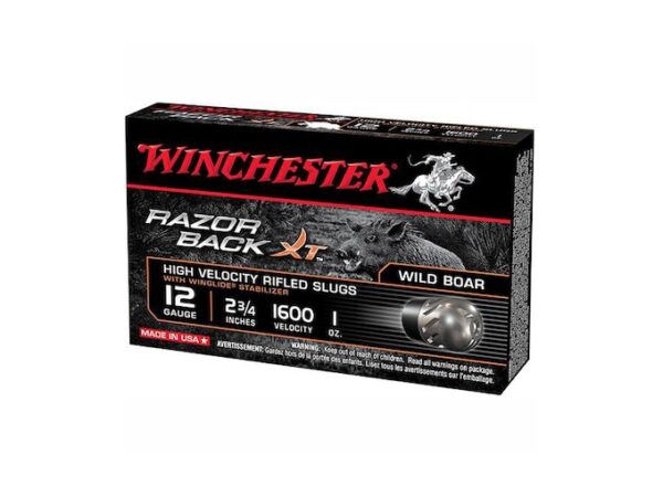 Winchester Razor Boar XT Ammunition 12 Gauge 2-3/4" 1 oz Segmenting Slug Box of 5 For Sale