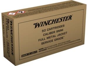Winchester Service Grade 9mm Luger 115 Grain Full Metal Jacket For Sale