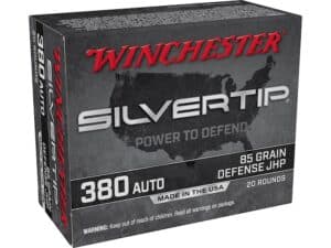 Winchester Silvertip Defense Ammunition 380 ACP 85 Grain Jacketed Hollow Point Box of 20 For Sale