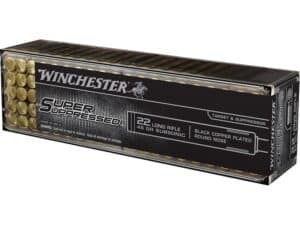 Winchester Super Suppressed Ammunition 22 Long Rifle Subsonic 45 Grain Lead Round Nose For Sale