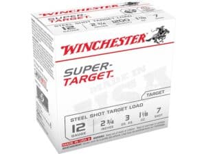 Winchester Super-Target Ammunition 12 Gauge 2-3/4" 1-1/8 oz #7 Non-Toxic Steel Shot For Sale