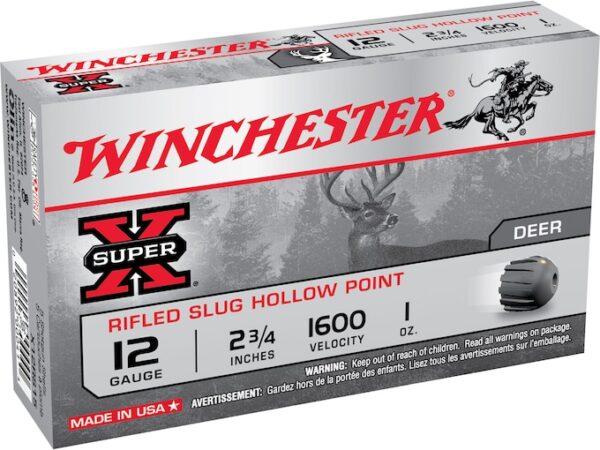 Winchester Super-X Ammunition 12 Gauge 2-3/4" 1 oz Rifled Slug For Sale