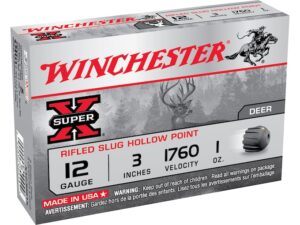 Winchester Super-X Ammunition 12 Gauge 3" 1 oz Rifled Slug Box of 5 For Sale