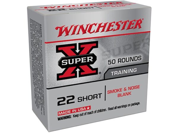 Winchester Super-X Ammunition 22 Short Black Powder Blank Box of 50 For Sale