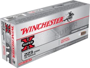 Winchester Super-X Ammunition 223 Winchester Super Short Magnum (WSSM) 55 Grain Pointed Soft Point Box of 20 For Sale
