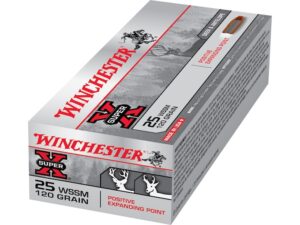 Winchester Super-X Ammunition 25 Winchester Super Short Magnum (WSSM) 120 Grain Positive Expanding Point Box of 20 For Sale