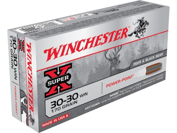 Winchester Super-X Ammunition 30-30 Winchester 170 Grain Power-Point Box of 20 For Sale