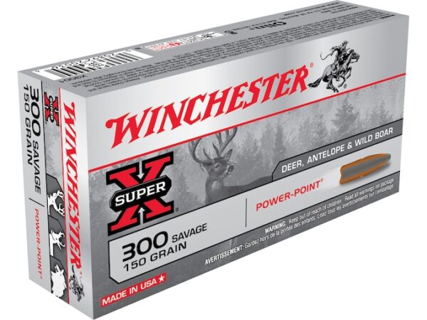 Winchester Super-X Ammunition 300 Savage 150 Grain Power-Point Box of 20 For Sale
