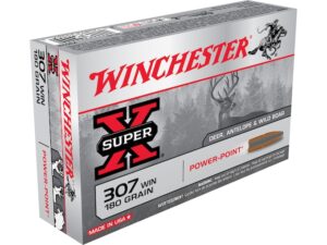 Winchester Super-X Ammunition 307 Winchester 180 Grain Power-Point Box of 20