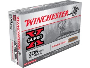 Winchester Super-X Ammunition 308 Winchester 150 Grain Power-Point Box of 20 For Sale