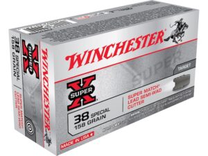 Winchester Super-X Ammunition 38 Special 158 Grain Lead Semi-Wadcutter For Sale