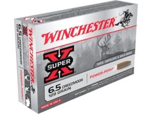 Winchester Super-X Ammunition 6.5 Creedmoor 129 Grain Power-Point Box of 20 For Sale