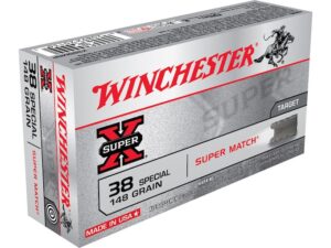 Winchester Super-X Ammunition Super Match 38 Special 148 Grain Lead Wadcutter For Sale