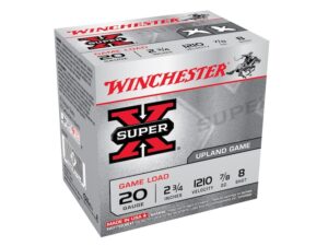 Winchester Super-X Game Load Ammunition 20 Gauge 2-3/4" 7/8 oz #8 Shot Box of 25 For Sale