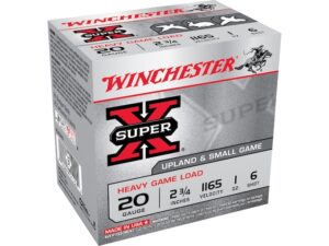 Winchester Super-X Heavy Game Load Ammunition 20 Gauge 2-3/4" 1 oz #6 Shot Box of 25 For Sale