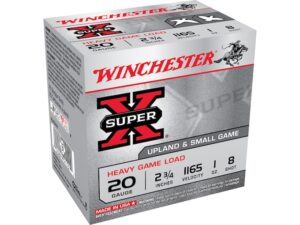 Winchester Super-X Heavy Game Load Ammunition 20 Gauge 2-3/4" 1 oz #8 Shot Box of 25 For Sale
