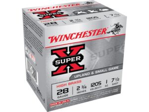 Winchester Super-X High Brass Ammunition 28 Gauge 2-3/4" 1 oz #7-1/2 Shot Box of 25 For Sale