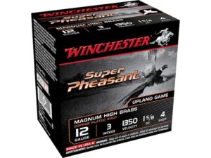Winchester Super-X Pheasant Ammunition 12 Gauge 3" 1-5/8 oz #4 Shot Box of 25 For Sale