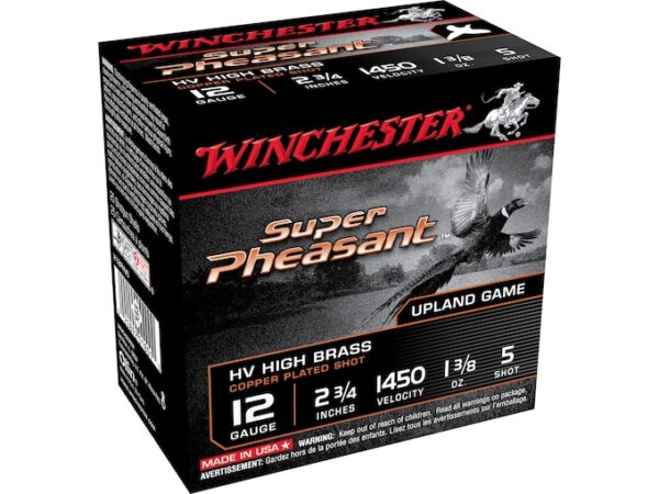 Winchester Super-X Super Pheasant Ammunition 12 Gauge 2-3/4" 1-3/8 oz #5 Copper Plated Shot Box of 25 For Sale