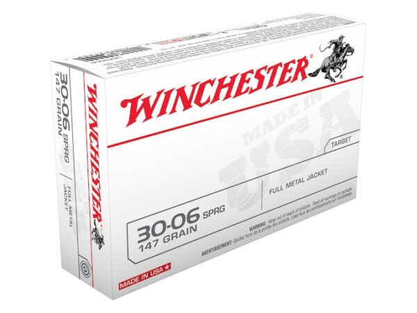 Winchester USA Ammunition 30-06 Springfield 147 Grain Full Metal Jacket For Sale