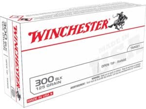 Winchester USA Ammunition 300 AAC Blackout 125 Grain Open Tip Range Box of 20 For Sale