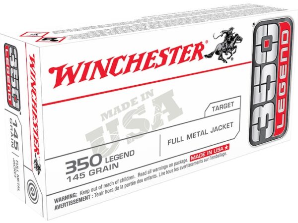 Winchester USA Ammunition 350 Legend 145 Grain Full Metal Jacket For Sale