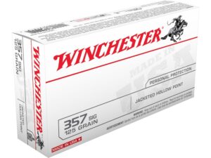 Winchester USA Ammunition 357 Sig 125 Grain Jacketed Hollow Point Box of 50 For Sale