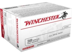 Winchester USA Ammunition 38 Special 130 Grain Full Metal Jacket (Bulk Packaged) For Sale