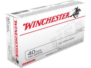 Winchester USA Ammunition 40 S&W 180 Grain Full Metal Jacket For Sale