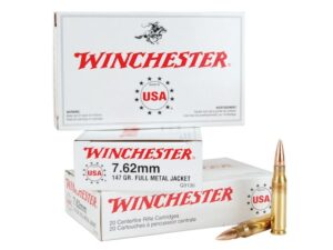 Winchester USA Ammunition 7.62x51mm NATO 147 Grain Full Metal Jacket For Sale