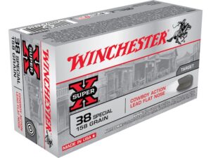 Winchester USA Cowboy Ammunition 38 Special 158 Grain Lead Flat Nose Box of 50 For Sale
