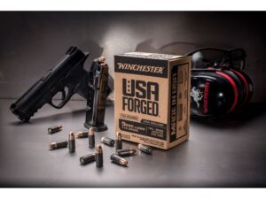 500 Rounds of Winchester USA Forged Ammunition 9mm Luger 115 Grain Full Metal Jacket Steel Case For Sale