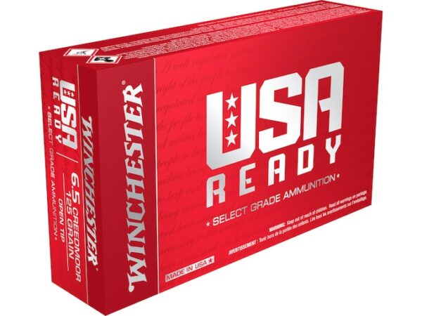 Winchester USA Ready Ammunition 6.5 Creedmoor 125 Grain Open Tip For Sale
