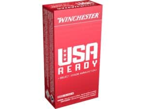 Winchester USA Ready Ammunition 9mm Luger 115 Grain Full Metal Jacket Flat Nose For Sale