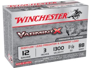 Winchester Varmint X Ammunition 12 Gauge 3" 1-1/2 oz BB Box of 10 For Sale