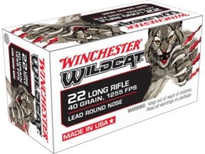 Winchester Wildcat Ammunition 22 Long Rifle 40 Grain Lead Round Nose For Sale