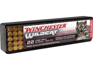 Winchester Wildcat Super Speed Ammunition 22 Long Rifle 40 Grain Plated Hollow Point For Sale