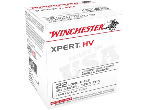 Winchester Xpert Ammunition 22 Long Rifle High Velocity 36 Grain Lead Hollow Point For Sale