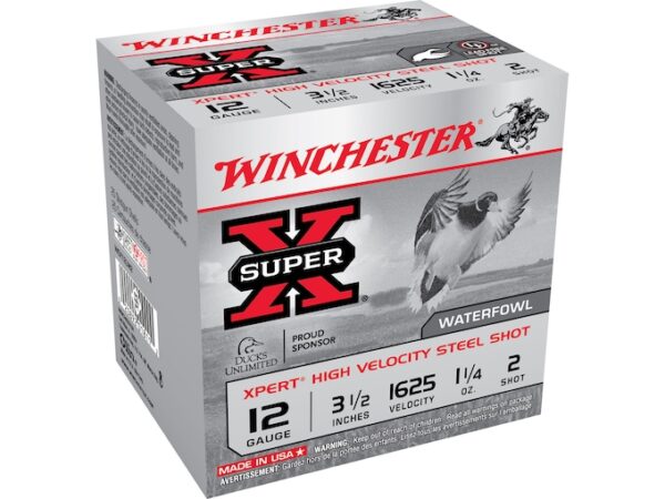 Winchester Xpert High Velocity Ammunition 12 Gauge 3-1/2" 1-1/4oz #2 Non-Toxic Plated Steel Shot For Sale