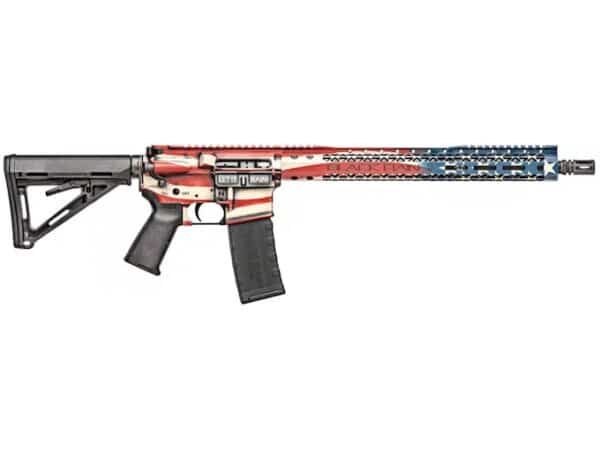 Black Rain Ordnance Spec+ Patriot Semi-Automatic Centerfire Rifle 5.56x45mm NATO 16" Barrel Matte and American Flag Pistol Grip For Sale
