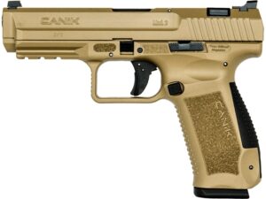Canik TP9SA Semi-Automatic Pistol 9mm Luger 4.46″ Barrel 18-Round Cerakote FDE Brown For Sale