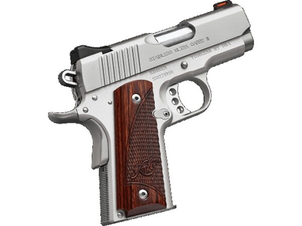 Kimber Stainless Ultra Carry II Semi-Automatic Pistol 9mm Luger 3" Barrel 8-Round Stainless Rosewood For Sale